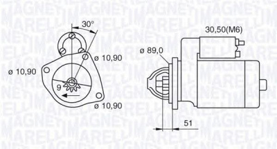 MAGNETI MARELLI 063522310030 -  Стартер